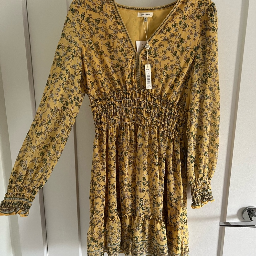 NWT Nordstrom ruffled floral print dress